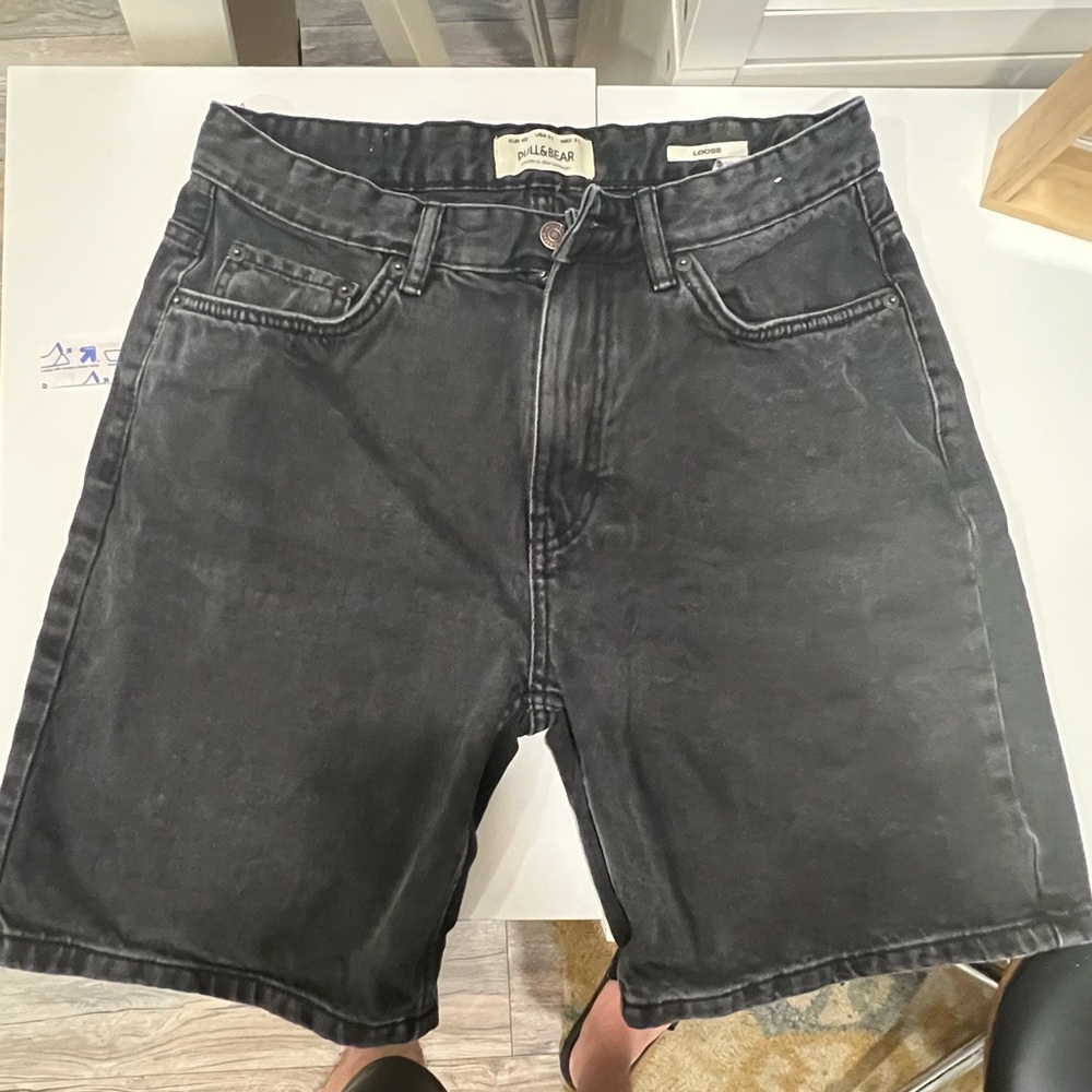 Pull and Bear ASOS black denim Shorts